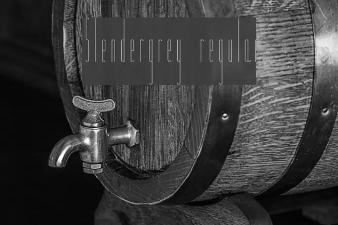 Slendergrey regular Font examples