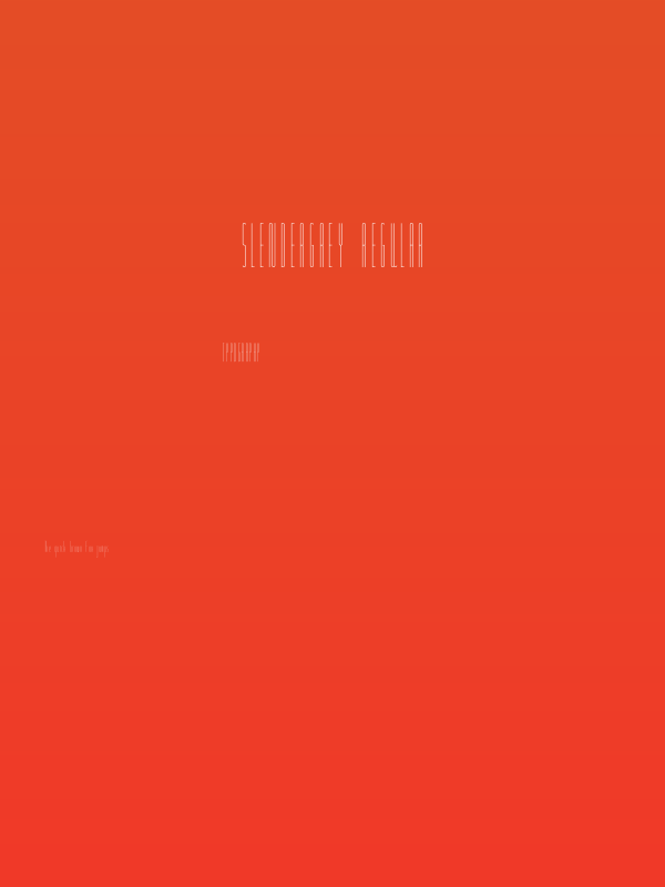 Slendergrey regular Poster