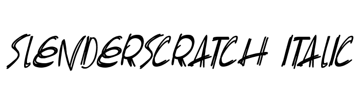 Slenderscratch Italic Font