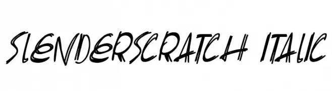 Slenderscratch Italic  Frei Schriftart Herunterladen
