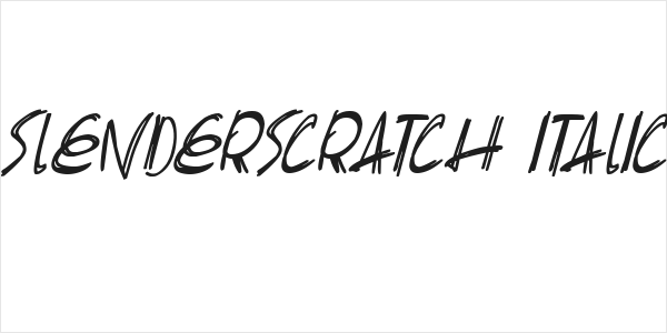 Slenderscratch Italic Logo