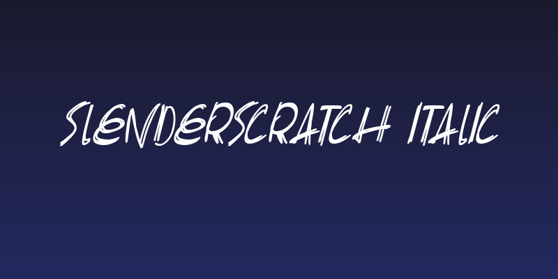 Slenderscratch Italic Social Header