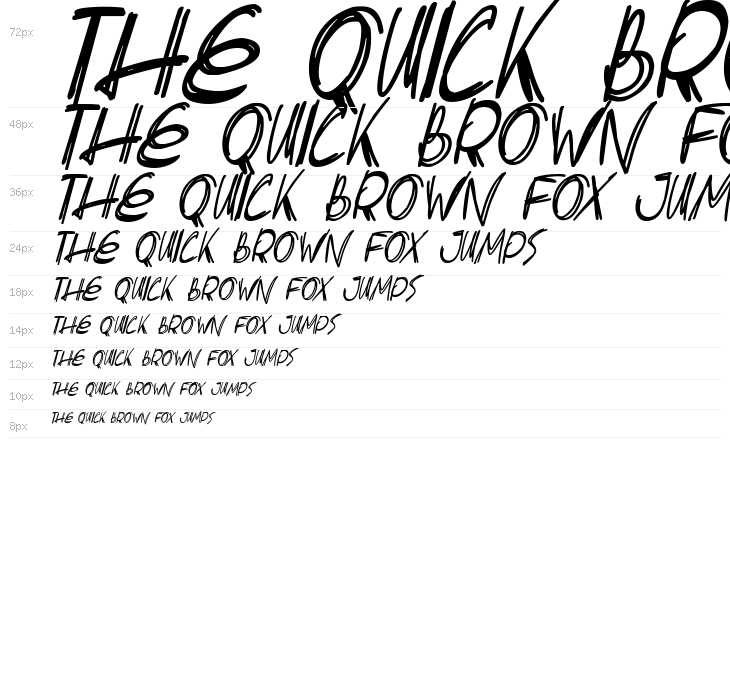 Slenderscratch Italic Waterfall