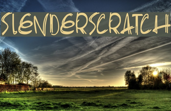 Slenderscratch Schriftart examples