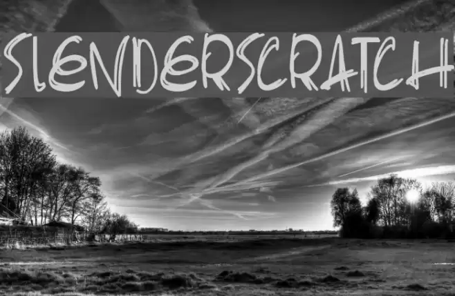Slenderscratch Font examples