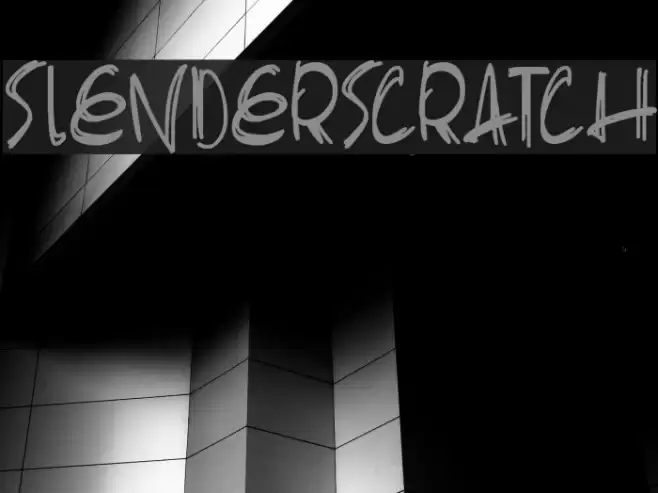 Slenderscratch Font examples