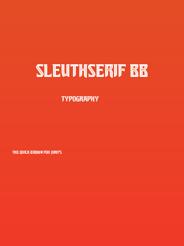 SleuthSerif BB Poster