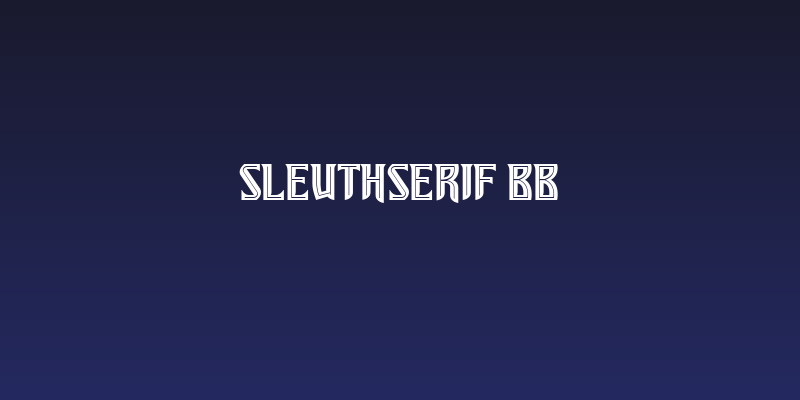 SleuthSerif BB Social Header