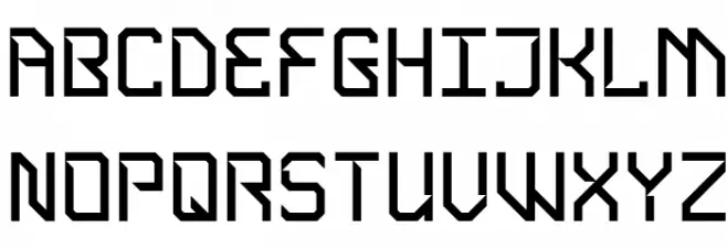 Sliced AB V2 Schriftart Groß