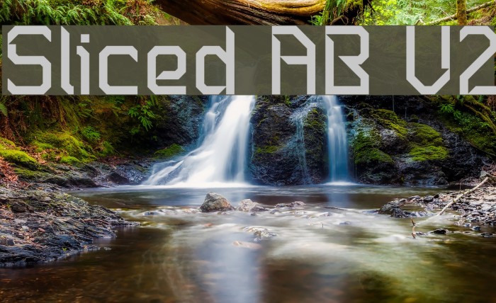 Sliced AB V2 Font examples
