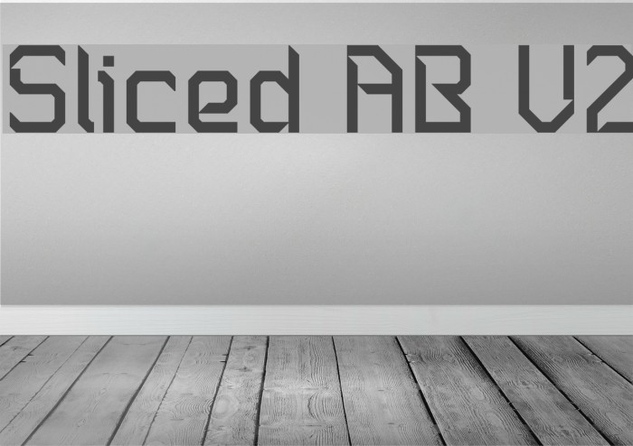 Sliced AB V2 Font examples