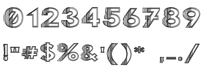 Sliced Iron Font OTHER CHARS