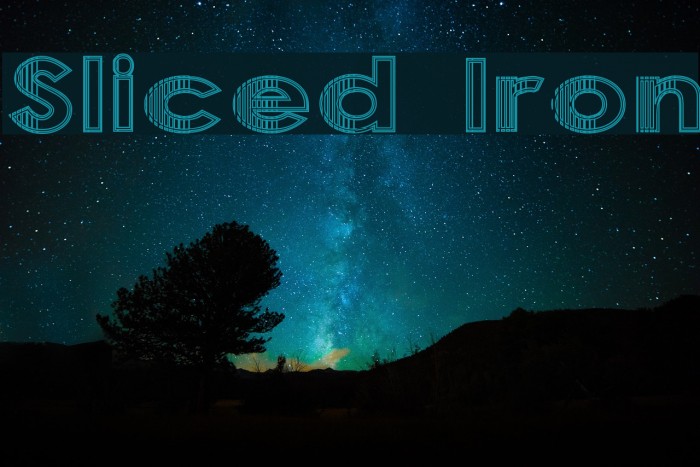 Sliced Iron Font examples