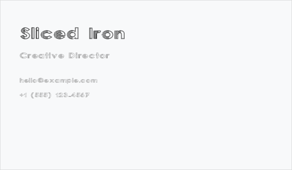 Sliced Iron Business Card