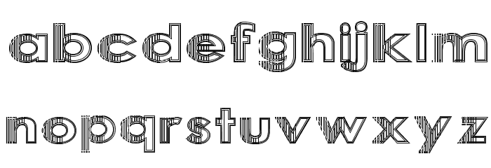 Sliced Iron Font LOWERCASE