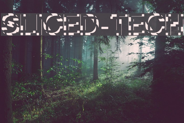 Sliced-Tech Font examples
