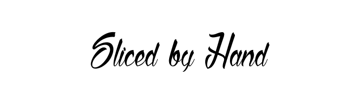 Sliced by Hand Schriftart