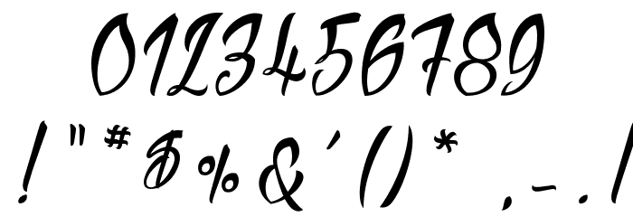 Sliced by Hand Font OTHER CHARS