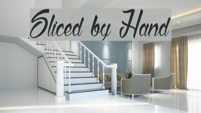 Sliced by Hand Font examples