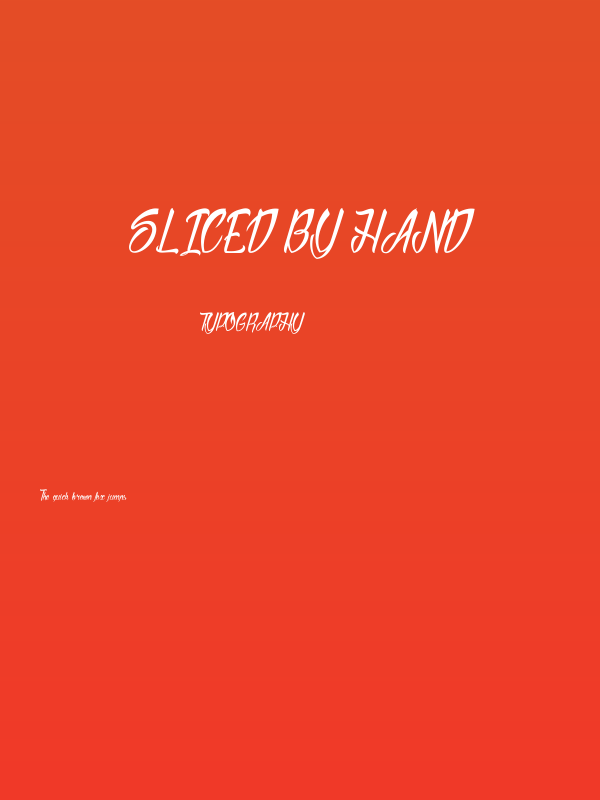 Sliced by Hand Poster