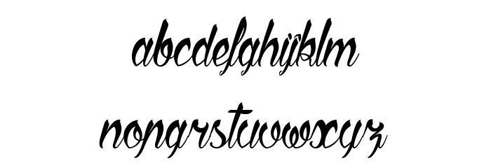 Sliced by Hand Font LOWERCASE