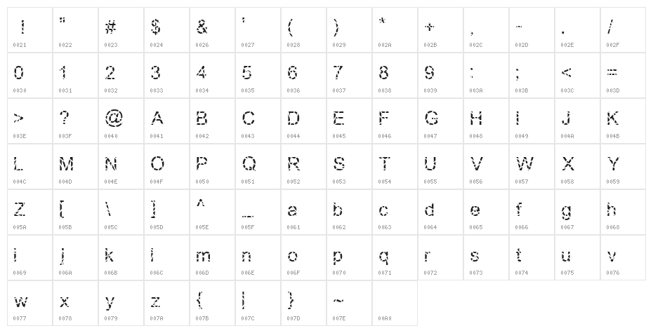 Sliced Character Map
