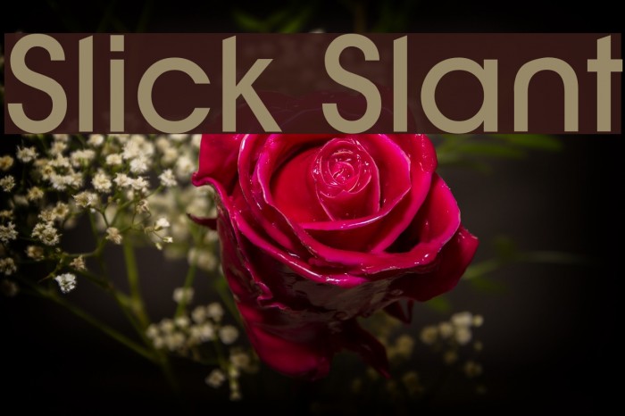 Slick Slant Font examples