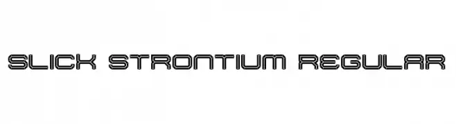 Slick Strontium Regular  नि: शुल्क फ़ॉन्ट्स डाउनलोड