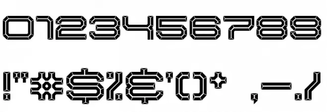 Slick Strontium Regular Font OTHER CHARS