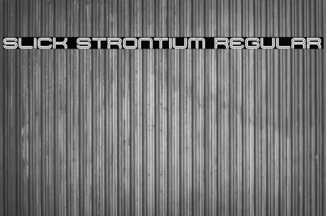 Slick Strontium Regular Font examples