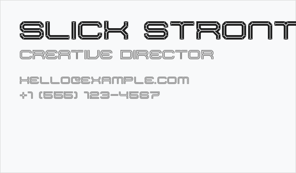 Slick Strontium Regular Business Card