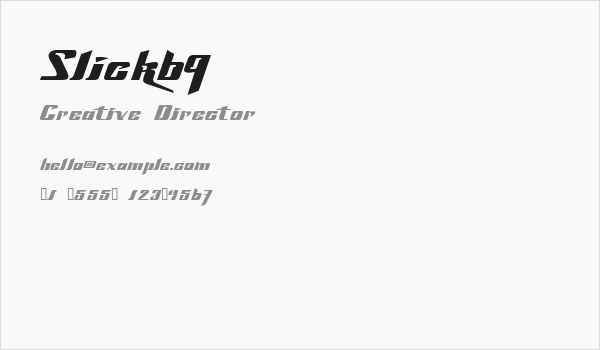 Slick69 Business Card