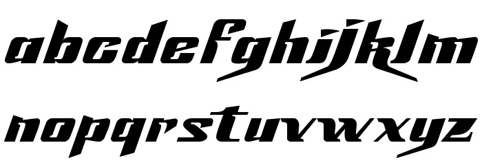 Slick69 Font LOWERCASE