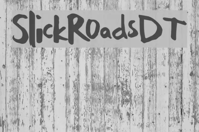 SlickRoadsDT Font examples