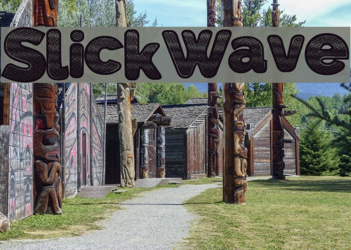 SlickWave Font examples