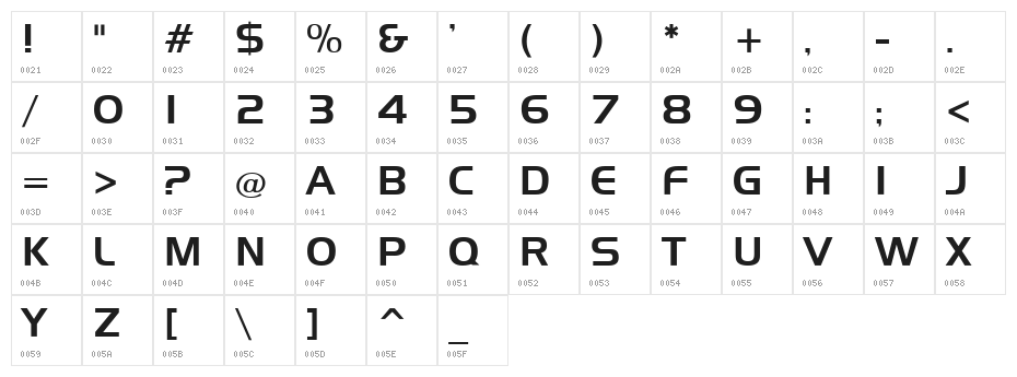 Slicker Character Map