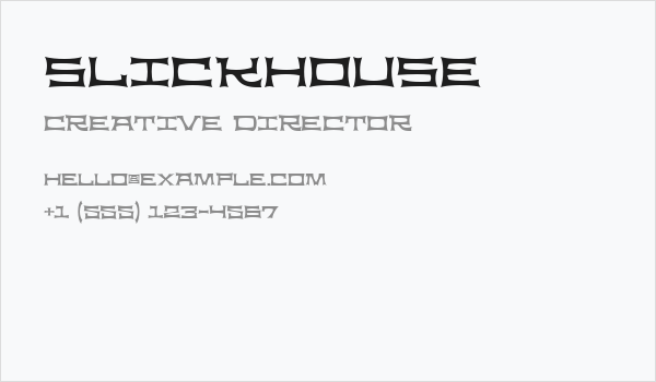 Slickhouse Business Card