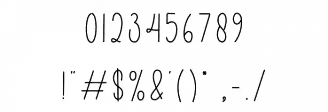 Slicky Font OTHER CHARS