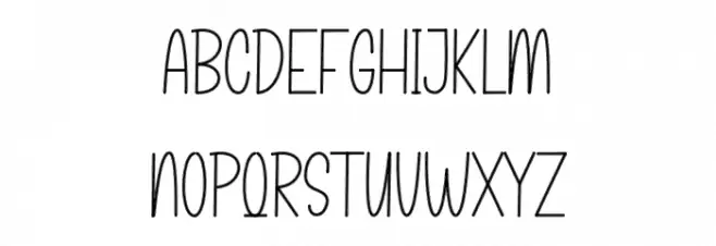 Slicky Font UPPERCASE