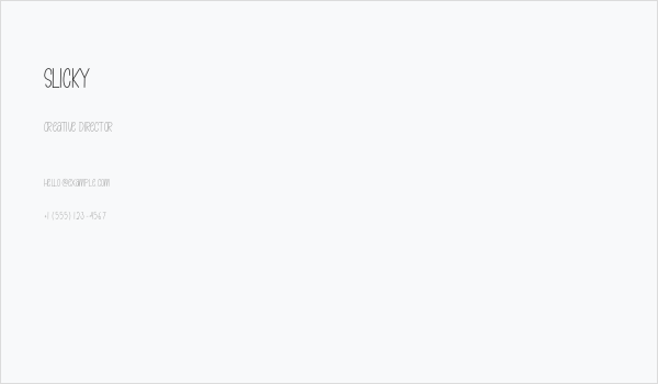 Slicky Business Card