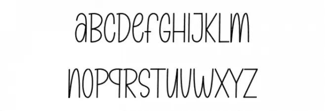 Slicky Font LOWERCASE
