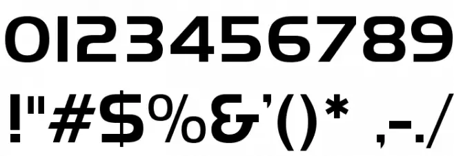 Slider Regular Polices AUTRES CHARS
