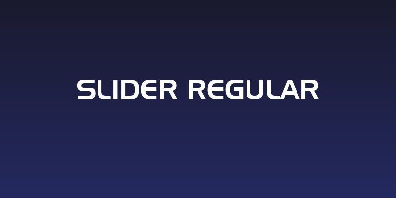Slider Regular Social Header