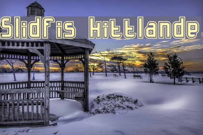 Slidfis kittlande Font examples