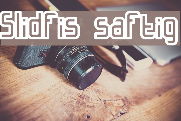 Slidfis saftig Font examples