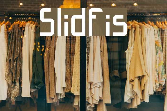 Slidfis Font examples