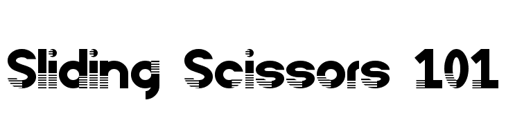 Sliding Scissors 101  Frei Schriftart Herunterladen