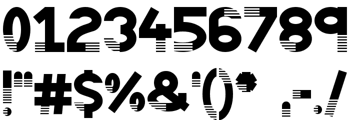Sliding Scissors 101 Font OTHER CHARS