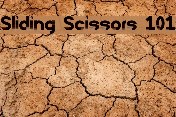 Sliding Scissors 101 Font examples