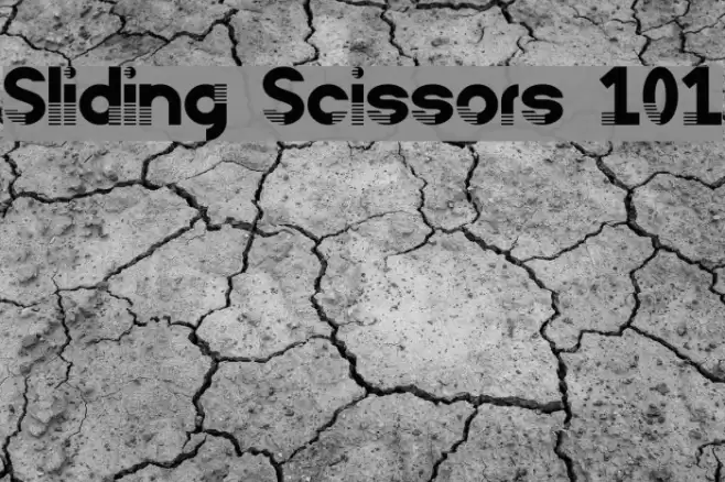 Sliding Scissors 101 Schriftart examples